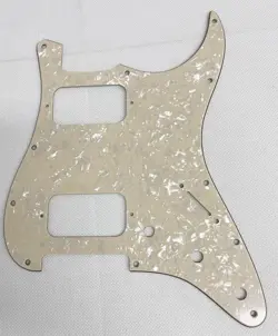IVORY WHITE PEARL 4-PLY FENDER DOUBLE FAT HH STRAT HUMBUCKER GUITAR PICKGUARD