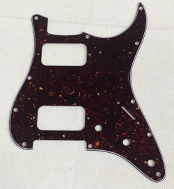 BROWN TORTOISE 4-PLY FENDER DOUBLE FAT HH STRAT HUMBUCKER STYLE GUITAR PICKGUARD