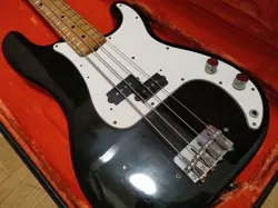 ELECTRIC BASS GUITAR FENDER PRECISION 1975 BLACK ALDER BODY MAPLE NECK