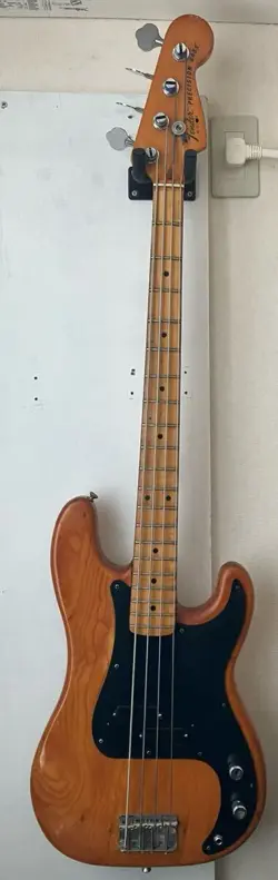 ELECTRIC BASS GUITAR FENDER '78 PRECISION NATURAL MADE IN USA & HARD CASE