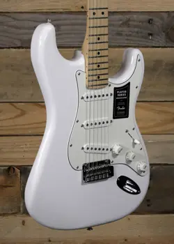 FENDER PLAYER STRATOCASTER ELECTRIC GUITAR POLAR WHITE W/ MAPLE FINGERBOARD