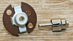 ONE SET VINTAGE RCA PLUG & JACK SILVER NOS FOR FENDER AMPS & AUDIO GEAR