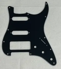BLACK 3-PLY FIT FENDER STRATOCASTER 11 SCREW S-S-P90 STYLE GUITAR PICKGUARD
