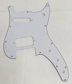 WHITE 3-PLY FOR FIT FENDER DUO-SONIC OFFSET HS STYLE GUITAR PICKGUARD