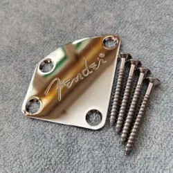 CARVED IRREGULAR GUITAR NECK JOINT PLATE FOR FENDER GUITAR BASS CHROME
