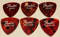 VINTAGE 1970’S FENDER-346 MEDIUM GAUGE GUITAR PICKS-LOT OF 6-UNUSED-NOS