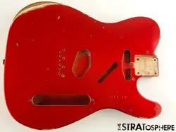 FENDER CUSTOM SHOP 63 RELIC TELECASTER BODY TELE NITRO CANDY APPLE RED