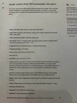 1969 FENDER CUSTOM SHOP STRATOCASTER RELIC ELECTRIC GUITAR W/ HARD SHELL CASE