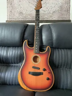 FENDER AMERICAN ACOUSTASONIC STRATOCASTER ELECTRIC GUITAR W/GIG BAG