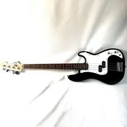 2000 SQUIER BY FENDER BLACK 4 STRING P-BASS INDONESIA! (WMP014139)