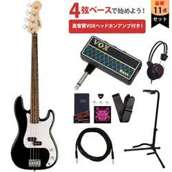 SQUIER BY FENDER SONIC PRECISION BASS LAUREL FINGERBOARD WHITE PICKGUARD BLACK F