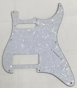 WHITE PEARL 4-PLY FENDER 8 HOLE STRATOCASTER WITH P90 STYLE GUITAR PICKGUARD