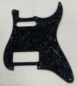 BLACK PEARL 4-PLY FENDER 8 HOLE STRATOCASTER WITH P90 STYLE GUITAR PICKGUARD