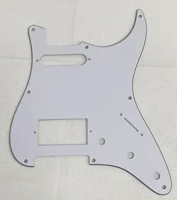 WHITE 3-PLY FOR FIT FENDER STRATOCASTER 8 SCREWS HS HUMBUCKER GUITAR PICKGUARD