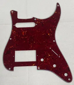 RED TORTOISE 4-PLY FENDER STRATOCASTER 8 SCREWS HS HUMBUCKER GUITAR PICKGUARD