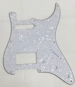 WHITE PEARL 4-PLY FIT FENDER STRATOCASTER 8 SCREWS HS HUMBUCKER GUITAR PICKGUARD