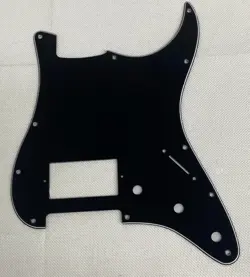 BLACK 3 PLY FENDER STRATOCASTER START SINGLE STANDARD HUMBUCKER GUITAR PICKGUARD