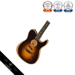 FENDER ACOUSTASONIC PLAYER TELECASTER ACOUSTIC ELECTRIC GUITAR  WITH 2-YEAR