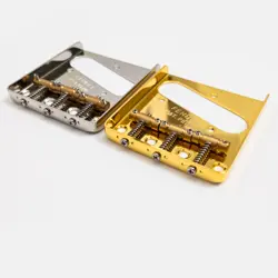 ELECTRIC GUITAR BRIDGE, VINTAGE STYLE BRASS SADDLES, THROUGH BODY FOR FENDER TL