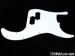 *NEW WHITE PICKGUARD FOR FENDER STANDARD PRECISION P BASS PARTS 1 PLY 13 HOLE