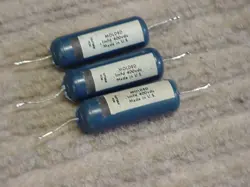 THREE - AJAX .1 @ 400 V.  BLUE MOLDED  CAPACITOR / FENDER - MAGNATONE TONE CAPS