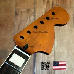 DELUXE ROASTED MAPLE JAZZMASTER STAINLESS ROSEWOOD NECK FITS STRAT FENDER JZRD