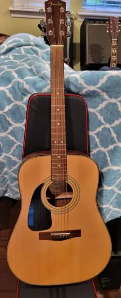 FENDER ACOUSTIC GUITAR, LEFT-HANDED, NATURAL