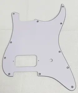 WHITE 3-PLY FOR FIT FENDER STRATOCASTER START SINGLE HUMBUCKER GUITAR PICKGUARD