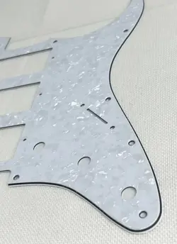 WHITE PEARL 4-PLY FOR FIT FENDER US HHH STRATOCASTER STYLE GUITAR PICKGUARD