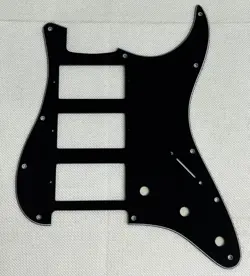 BLACK 3-PLY FOR FIT FENDER US HHH STRATOCASTER STYLE GUITAR PICKGUARD