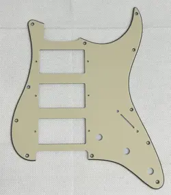 VINTAGE YELLOW 3-PLY FOR FIT FENDER US HHH STRATOCASTER STYLE GUITAR PICKGUARD
