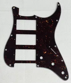 BROWN TORTOISE 4-PLY FOR FIT FENDER US HHH STRATOCASTER STYLE GUITAR PICKGUARD