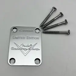 CHROME LIMITED IDITION GUITAR NECK PLATE FOR FENDER ST TEL GUITAR PARTS