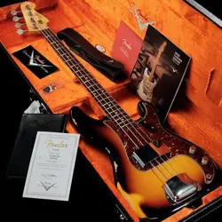 FENDER CUSTOM SHOP 1964 PRECISION BASS RELIC BLEACHED 3-COLOR SUNBURST
