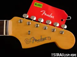 USED 2018 FENDER AMERICAN STRATOCASTER NECK & TUNERS, STRAT BOUND ROSEWOOD