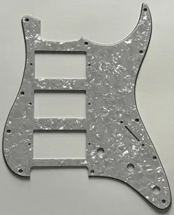 CUSTOM FOR FENDER US HHH STRATOCASTER GUITAR PICKGUARD,4 PLY IVORY WHITE PEARL