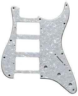 CUSTOM FOR FENDER US HHH STRATOCASTER GUITAR PICKGUARD,4 PLY WHITE PEARL