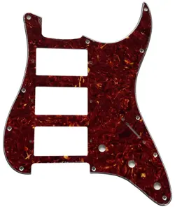 CUSTOM FOR FENDER US HHH STRATOCASTER GUITAR PICKGUARD,4 PLY RED TORTOISE