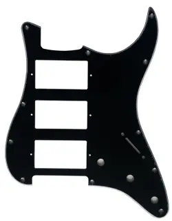 CUSTOM FOR FENDER US HHH STRATOCASTER GUITAR PICKGUARD SCRATCH PLATE,3 PLY BLACK