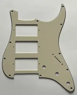 CUSTOM FOR FENDER US HHH STRATOCASTER GUITAR PICKGUARD,3 PLY VINTAGE YELLOW
