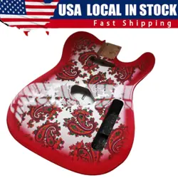 USA STOCK RED PAISLEY STYLE TELE  ELECTRIC GUITAR ALDER BODY FOR FENDER GUITAR