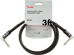 FENDER® 3' PROFESSIONAL SERIES BLACK INSTRUMENT CABLE #0990820058