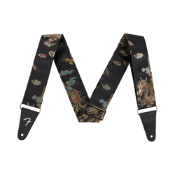 NEW FENDER SATIN DRAGON STRAP - BLACK