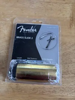 GENUINE FENDER FBS2 BRASS GUITAR SLIDE - SIZE 2, FAT LARGE (NEVER USED)