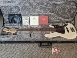 FENDER AMERICAN PROFESSIONAL II JAZZ BASS V OLYMPIC WHITE 75TH ANNIVERSARY MODEL