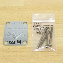 FENDER CUSTOM SHOP LTD 69  RELIC STRATOCASTER NECK PLATE CHROME STRAT TELE PLATE