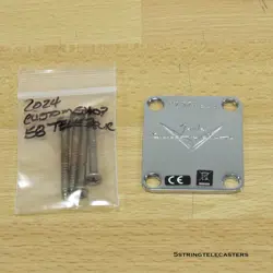 FENDER CUSTOM SHOP 58 RELIC TELECASTER NECK PLATE CHROME STRAT TELE PLATE