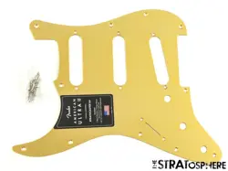 USA LEFTY FENDER ULTRA II STRATOCASTER STRAT PICKGUARD ANODIZED GOLD 25% OFF