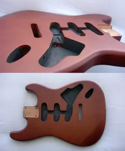 2-PIECE -STRATOCASTER BODY ALDER /3.9 LBS MOCHA /NITRO SATIN (FENDER STRAT SPECS