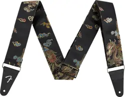 FENDER ACCESSORIES SATIN DRAGON STRAP - BLACK